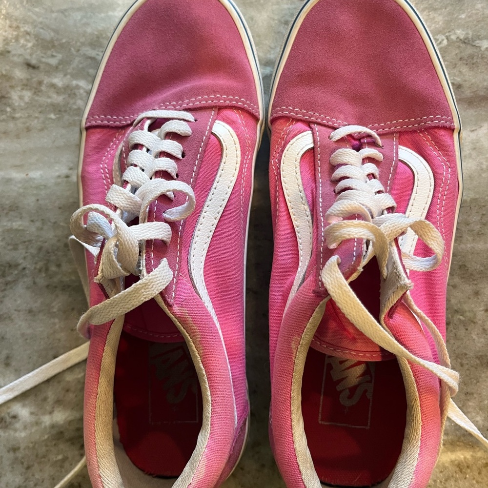 Vans Women's Bright Pink Canvas Sneakers